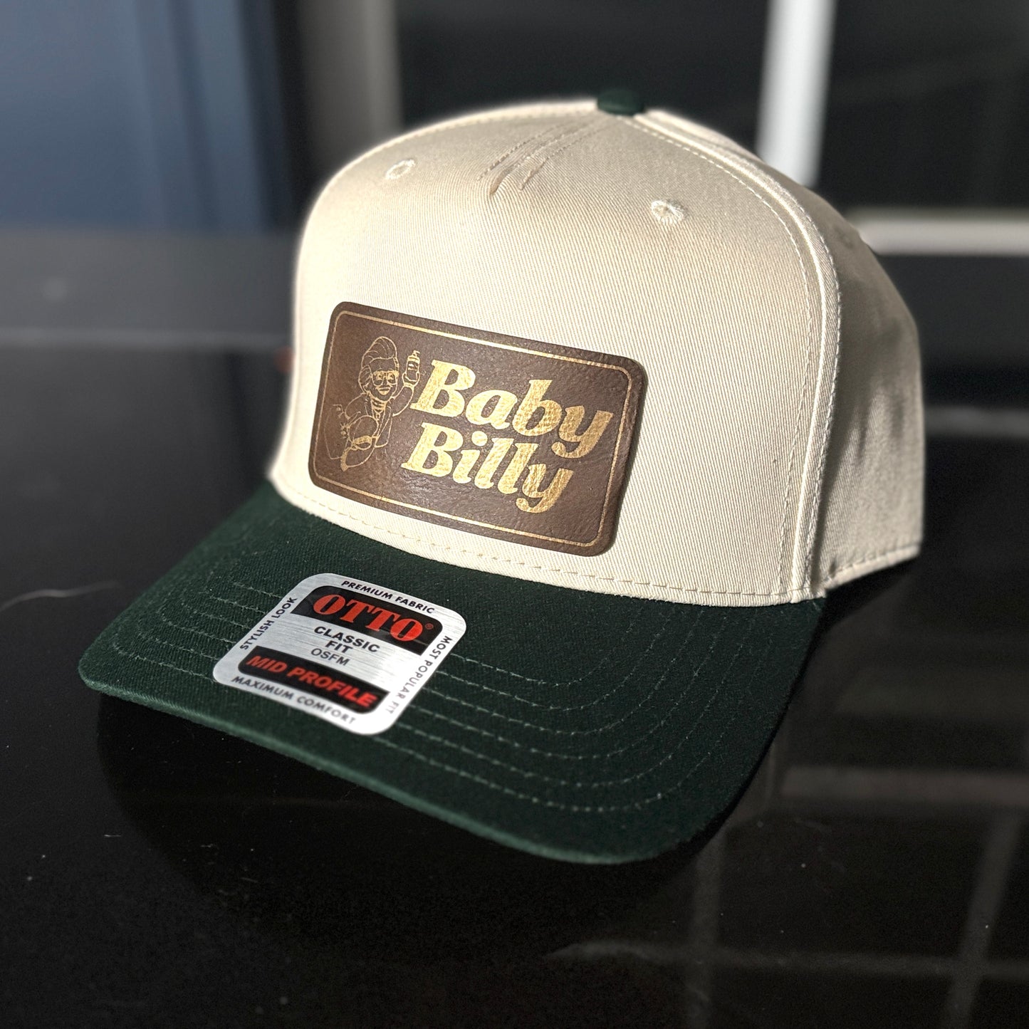 Uncle Baby Billy Gold Leather Patch Hat