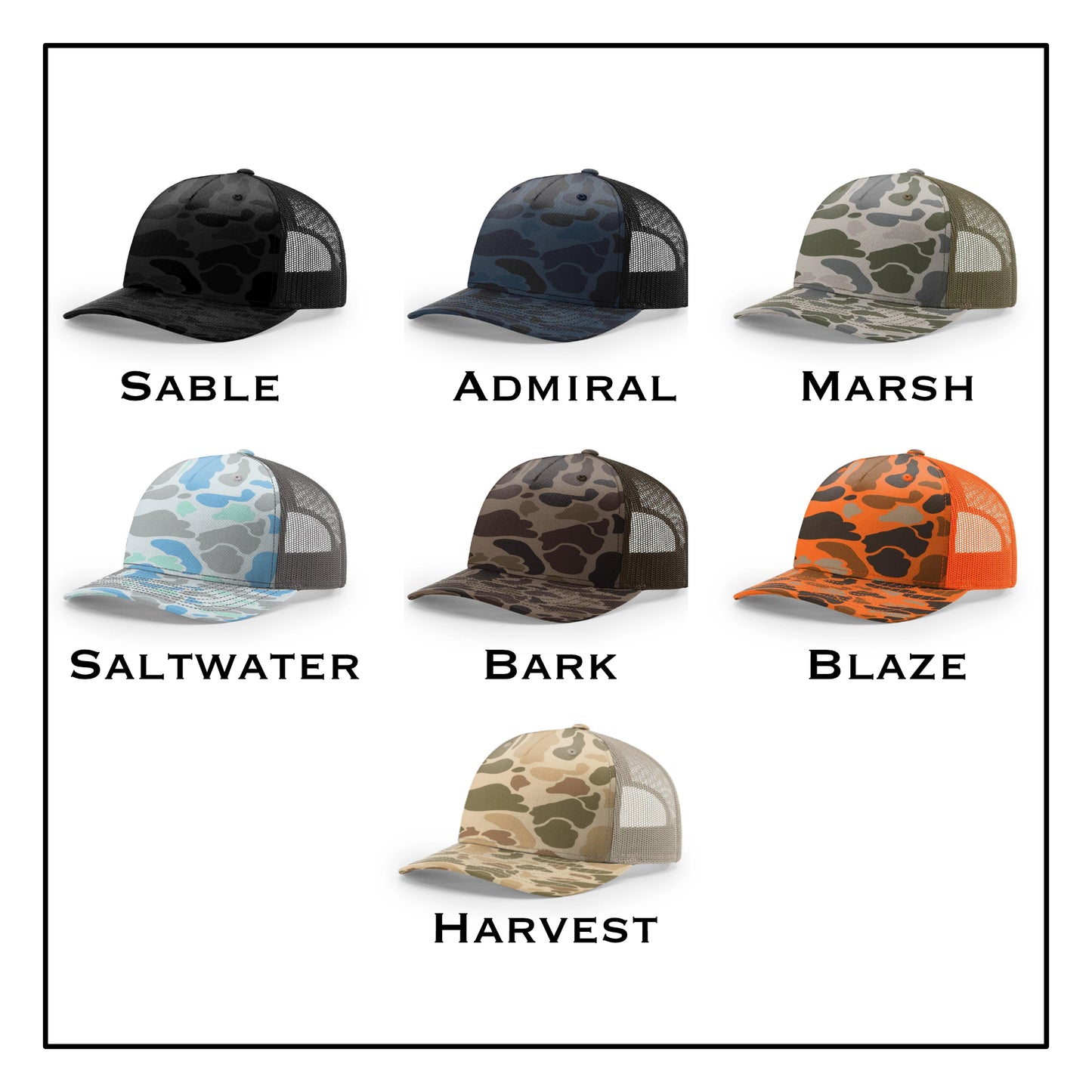 Custom Richardson 112PFP Duck Camo Hat