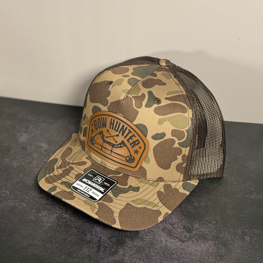 Bow Hunter Leather Patch Hat
