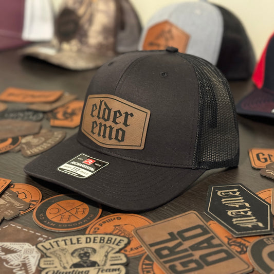 Elder Emo Leather Patch Hat