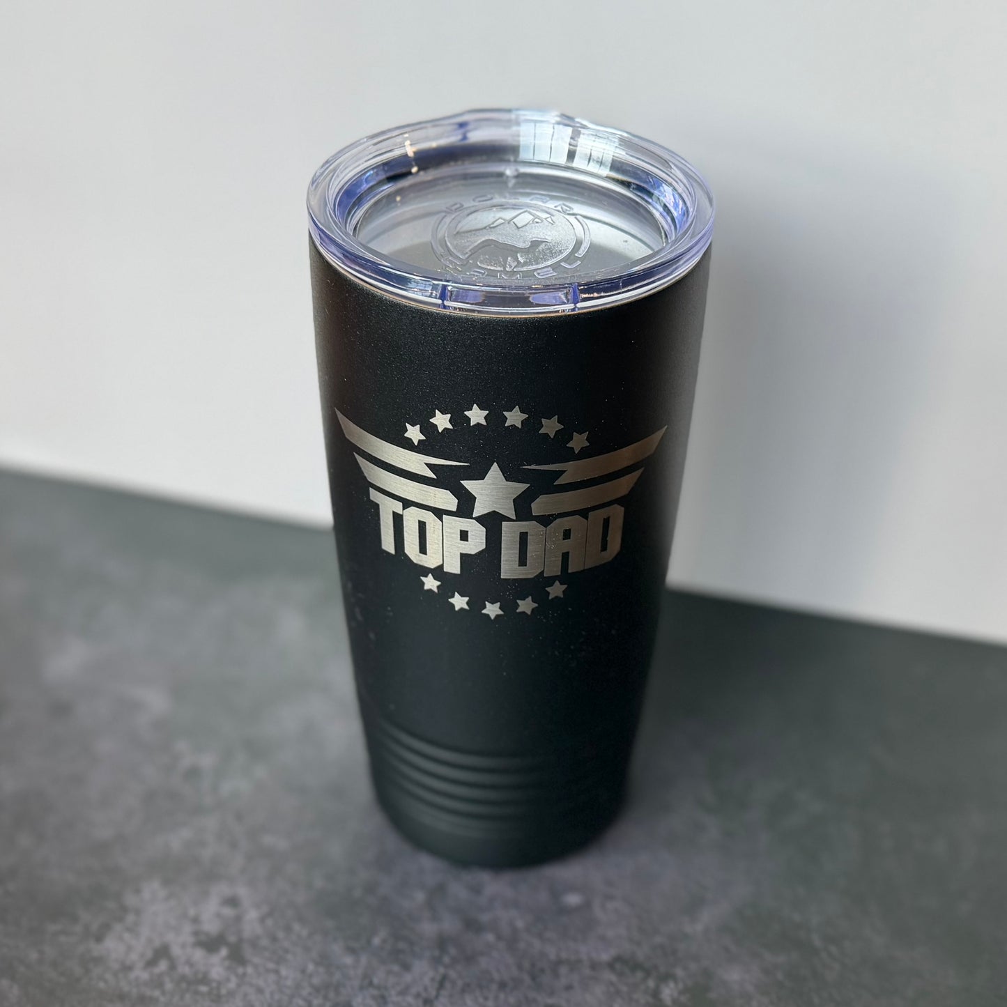 Top Dad Laser Engraved Tumbler
