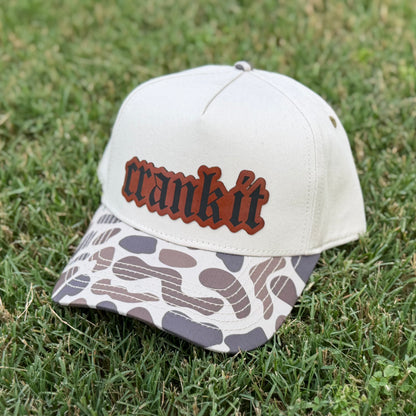 Crank It Leather Patch Hat