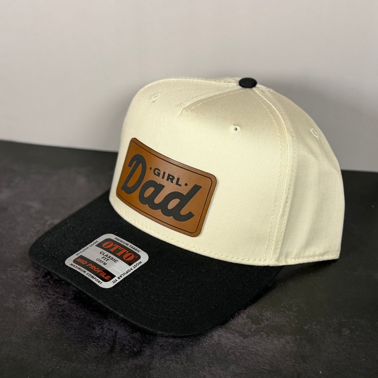 Girl Dad Leather Patch Hat
