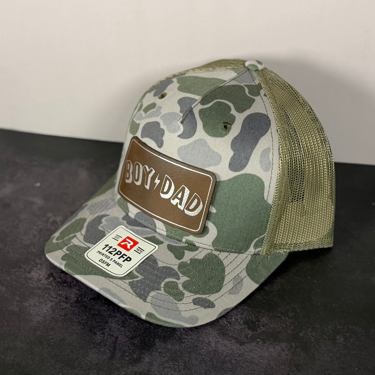 Boy Dad Leather Patch Hat