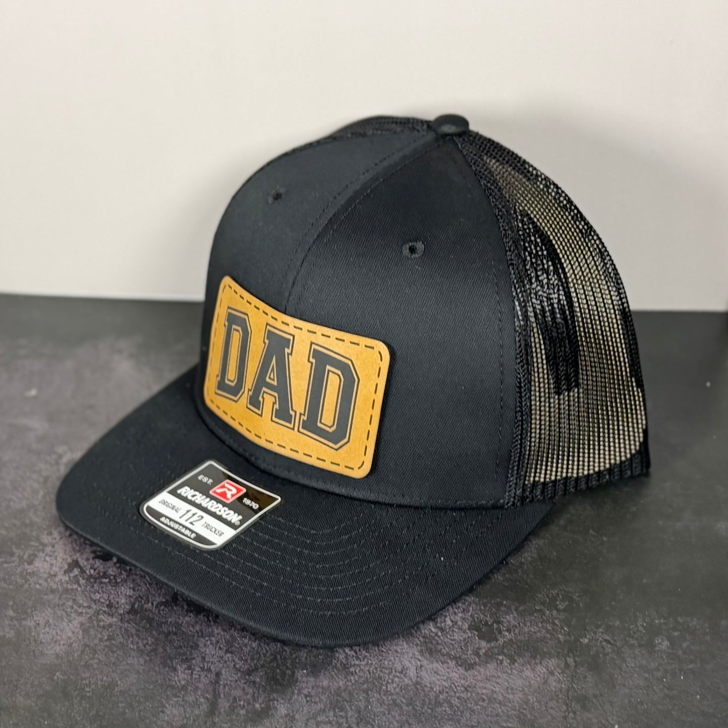 Dad Jersey Style Leather Patch Hat
