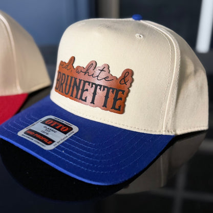 Red White and Brunette Patch Hat