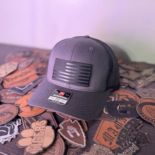 United States Flag Leather Patch Hat