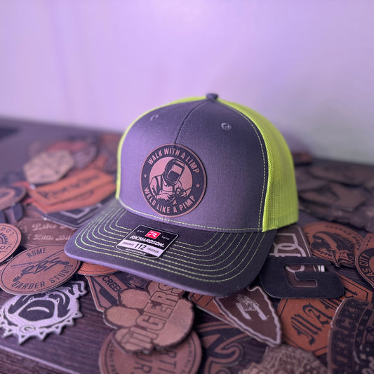 Weld Like A Pimp Leather Patch Hat