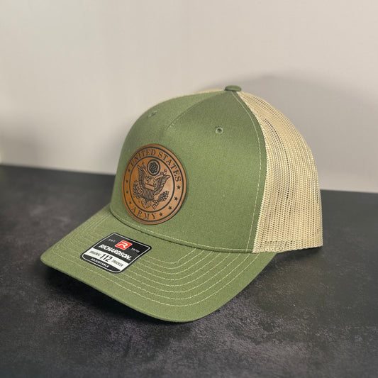 United States Army Leather Patch Hat