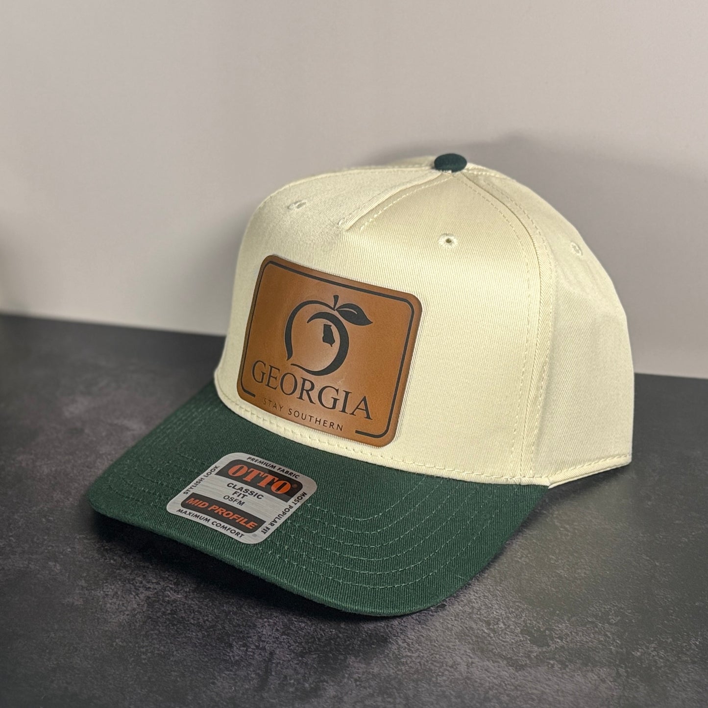 Georgia Peach Leather Patch Hat