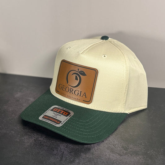 Georgia Peach Leather Patch Hat