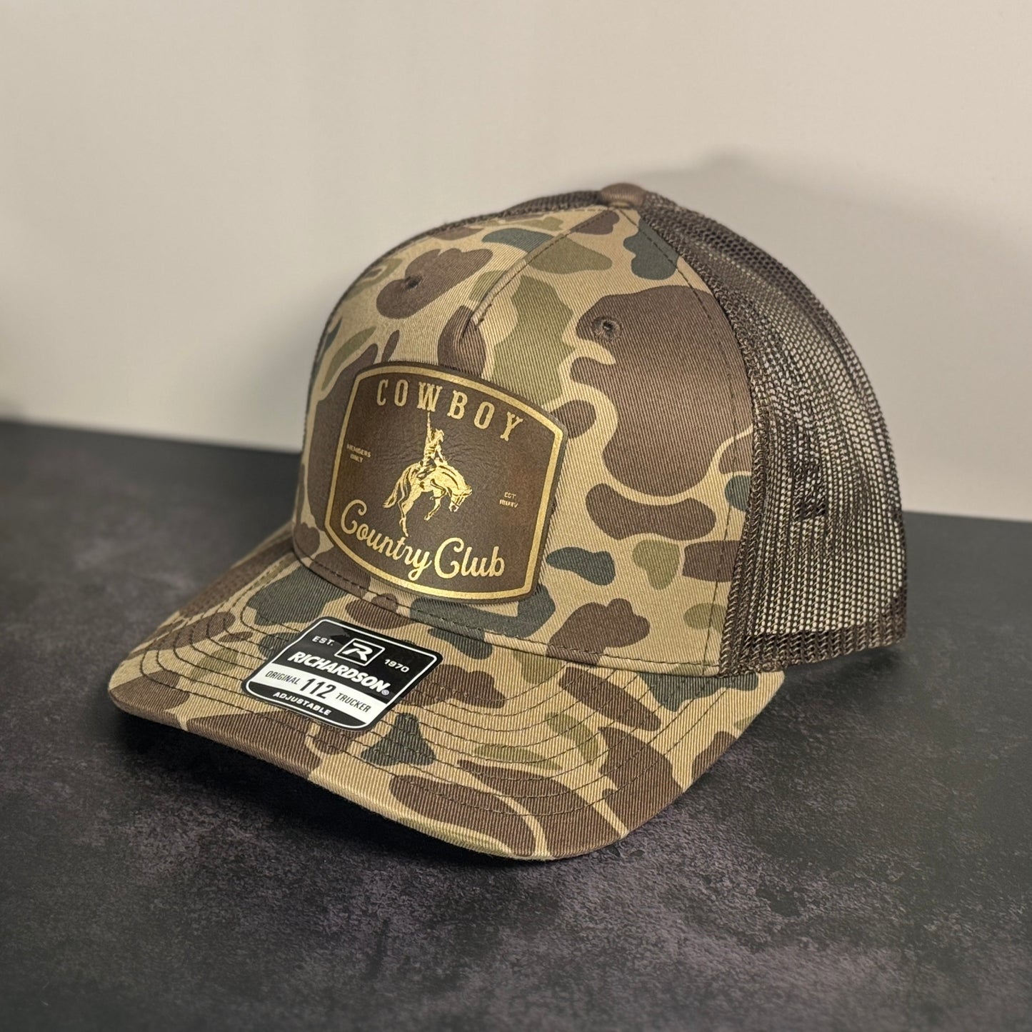 Cowboy Country Club Leather Patch Hat