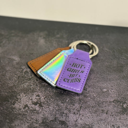 Hot Girls Hit Curbs Keychain