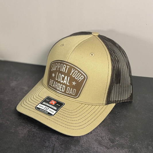 Support Your Local Bearded Dad Leather Patch Hat