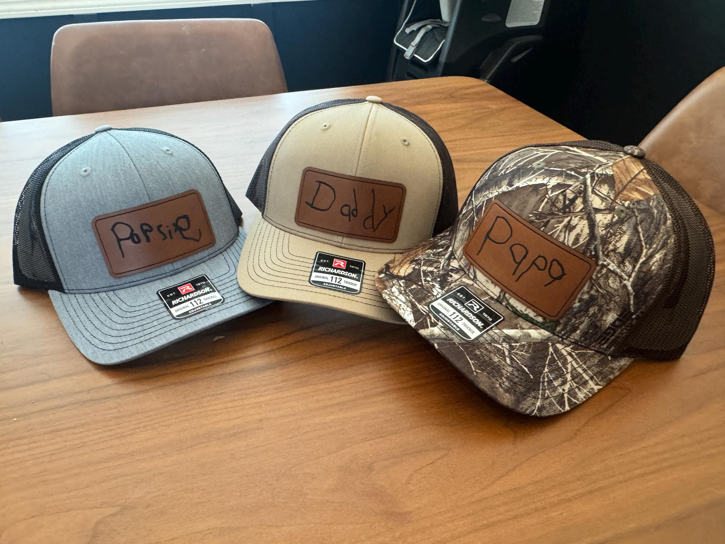 Personalized Handwriting Leather Patch Hat