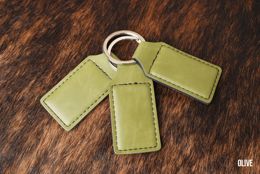 Keychain Leatherette - Custom Laser Engraved