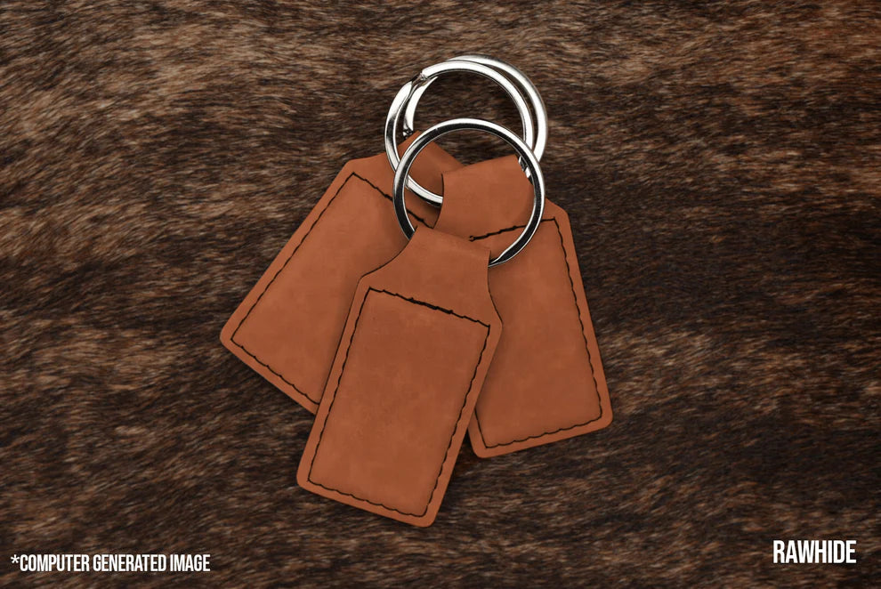 Keychain Leatherette - Custom Laser Engraved